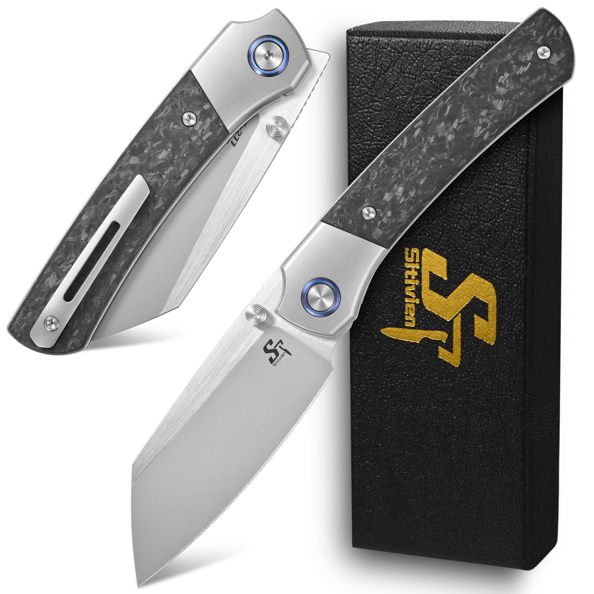 Amazon.com: Sitivien ST277 Folding Knife, S90V Steel Blade